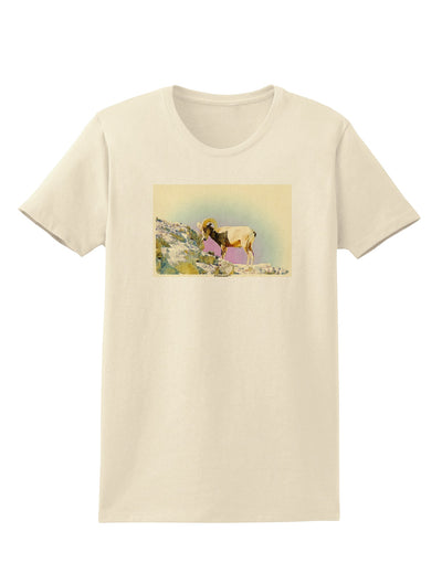 Bighorn Ram Watercolor Womens T-Shirt-Womens T-Shirt-TooLoud-Natural-X-Small-Davson Sales