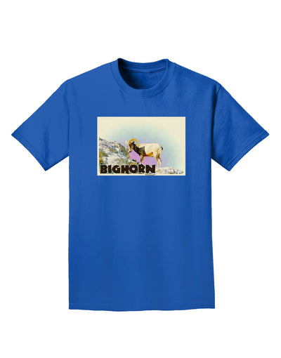 Bighorn Ram WatercolorText Adult Dark T-Shirt-Mens T-Shirt-TooLoud-Royal-Blue-Small-Davson Sales