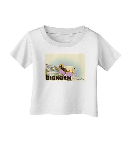 Bighorn Ram WatercolorText Infant T-Shirt-Infant T-Shirt-TooLoud-White-06-Months-Davson Sales