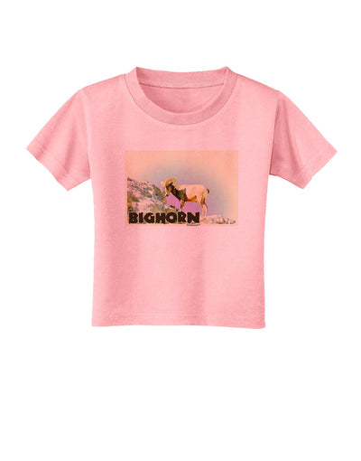 Bighorn Ram WatercolorText Toddler T-Shirt-Toddler T-Shirt-TooLoud-Candy-Pink-2T-Davson Sales