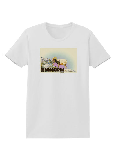 Bighorn Ram WatercolorText Womens T-Shirt-Womens T-Shirt-TooLoud-White-X-Small-Davson Sales