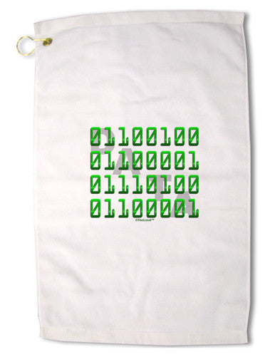 Binary Data Green Premium Cotton Golf Towel - 16 x 25 inch-Golf Towel-TooLoud-16x25"-Davson Sales