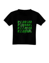 Binary Data Green Toddler T-Shirt Dark-Toddler T-Shirt-TooLoud-Black-4T-Davson Sales