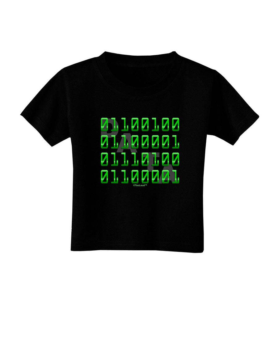 Binary Data Green Toddler T-Shirt Dark-Toddler T-Shirt-TooLoud-Black-4T-Davson Sales