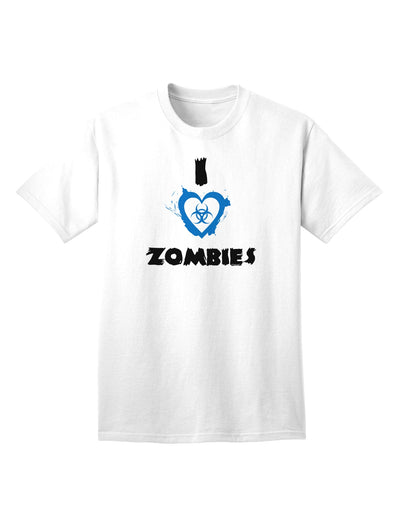 Bio Hazard Heart Blue Adult T-Shirt - A Unique and Stylish Choice for Zombie Enthusiasts-Mens T-shirts-TooLoud-White-Small-Davson Sales