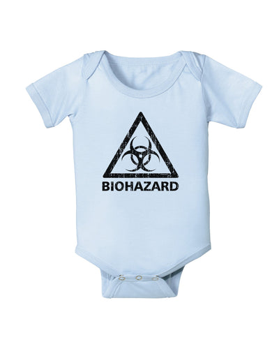 Biohazard Sign Distressed Baby Romper Bodysuit-Baby Romper-TooLoud-Light-Blue-06-Months-Davson Sales