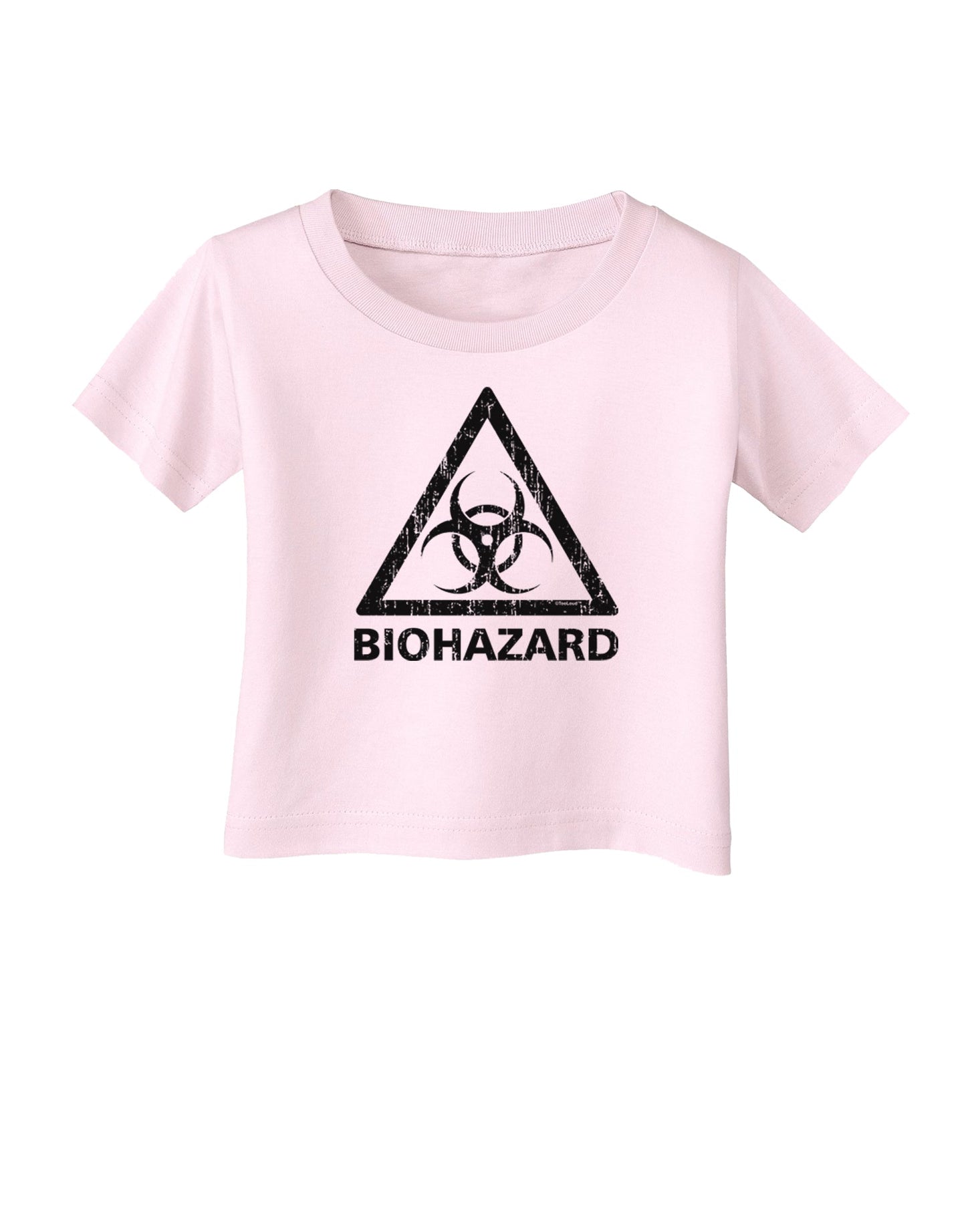 Biohazard Sign Distressed Infant T-Shirt-Infant T-Shirt-TooLoud-Light-Pink-06-Months-Davson Sales