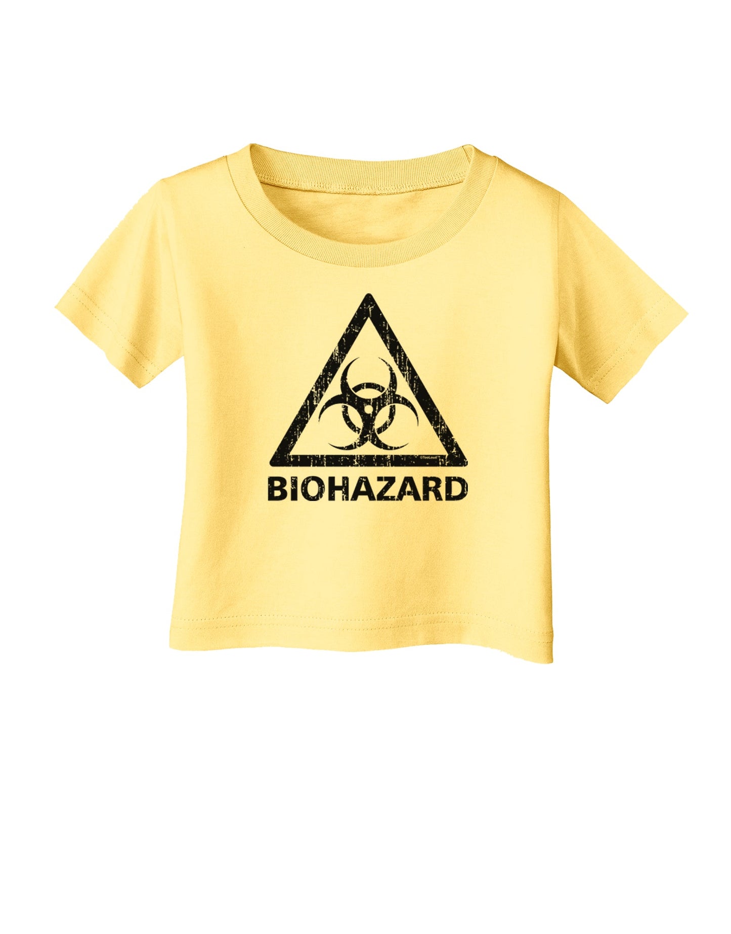 Biohazard Sign Distressed Infant T-Shirt-Infant T-Shirt-TooLoud-Daffodil-Yellow-06-Months-Davson Sales