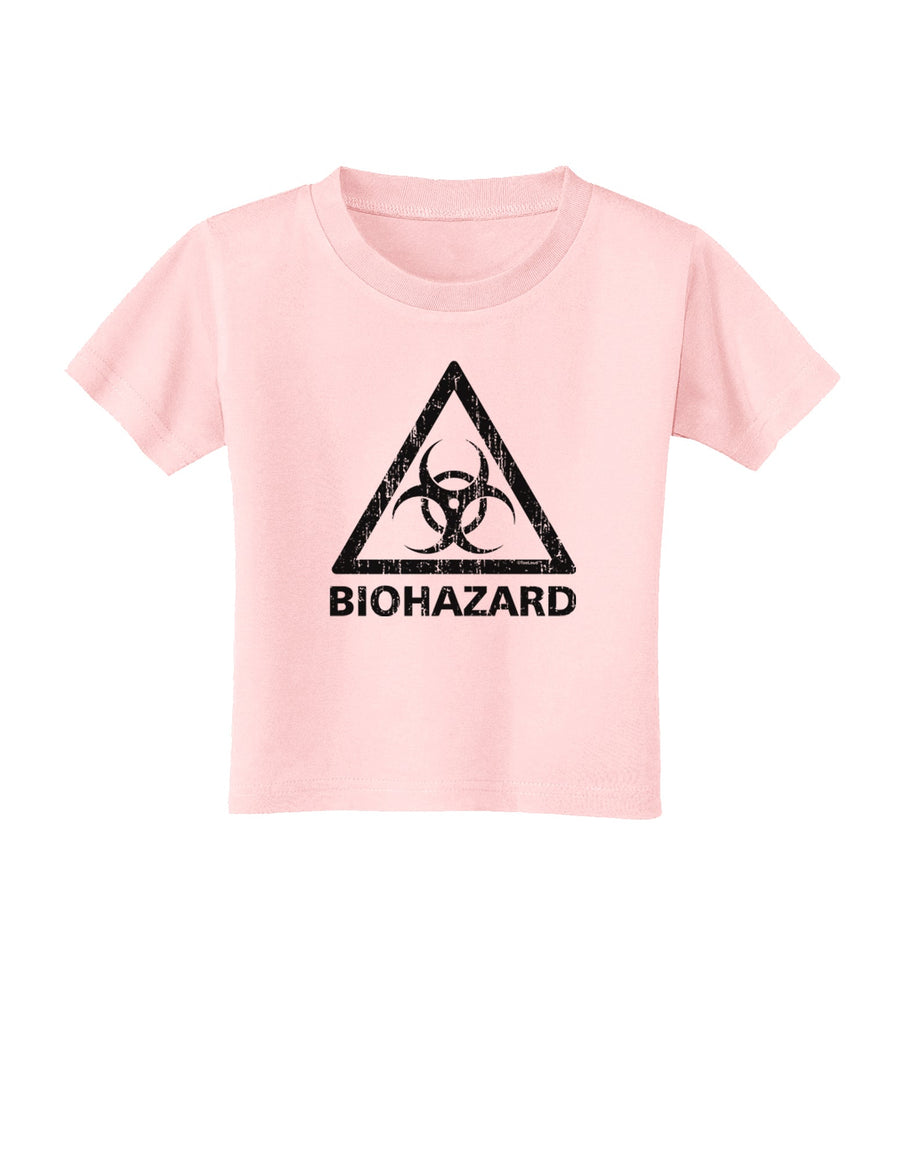 Biohazard Sign Distressed Toddler T-Shirt-Toddler T-Shirt-TooLoud-White-2T-Davson Sales