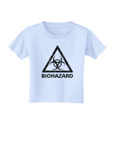 Biohazard Sign Distressed Toddler T-Shirt-Toddler T-Shirt-TooLoud-Light-Blue-2T-Davson Sales