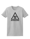 Biohazard Sign Distressed Womens T-Shirt-Womens T-Shirt-TooLoud-AshGray-X-Small-Davson Sales