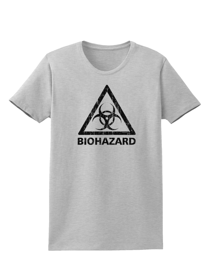 Biohazard Sign Distressed Womens T-Shirt-Womens T-Shirt-TooLoud-White-X-Small-Davson Sales