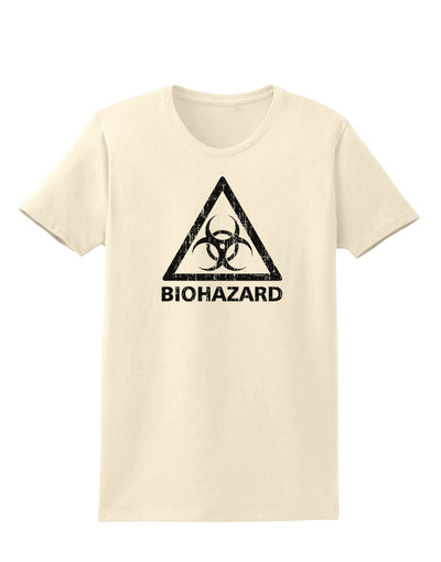 Biohazard Sign Distressed Womens T-Shirt-Womens T-Shirt-TooLoud-Natural-X-Small-Davson Sales