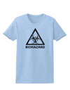 Biohazard Sign Distressed Womens T-Shirt-Womens T-Shirt-TooLoud-Light-Blue-X-Small-Davson Sales