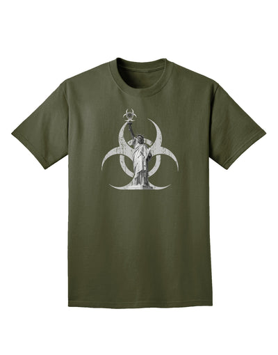 Biohazard Statue of Liberty Adult Dark T-Shirt-Mens T-Shirt-TooLoud-Military-Green-Small-Davson Sales