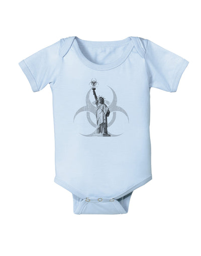 Biohazard Statue of Liberty Baby Romper Bodysuit-Baby Romper-TooLoud-Light-Blue-06-Months-Davson Sales