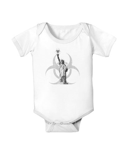 Biohazard Statue of Liberty Baby Romper Bodysuit-Baby Romper-TooLoud-White-06-Months-Davson Sales