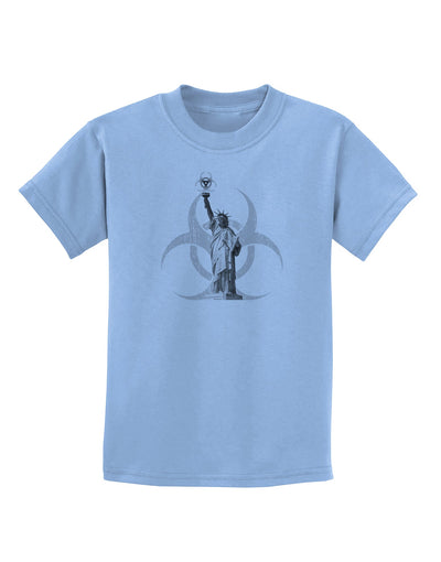 Biohazard Statue of Liberty Childrens T-Shirt-Childrens T-Shirt-TooLoud-Light-Blue-X-Small-Davson Sales