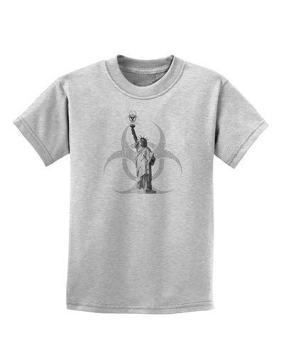 Biohazard Statue of Liberty Childrens T-Shirt-Childrens T-Shirt-TooLoud-AshGray-X-Small-Davson Sales