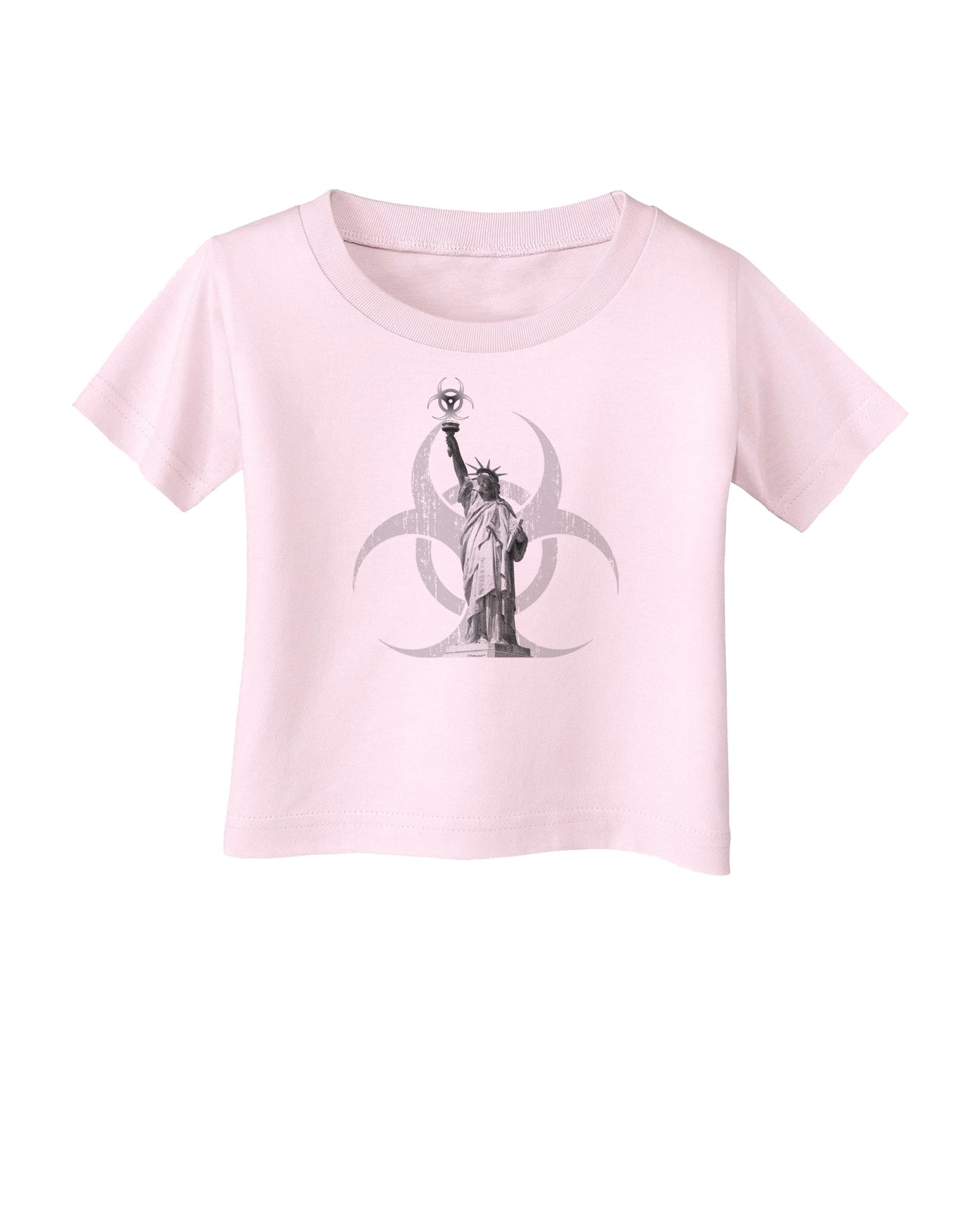 Biohazard Statue of Liberty Infant T-Shirt-Infant T-Shirt-TooLoud-Light-Pink-06-Months-Davson Sales