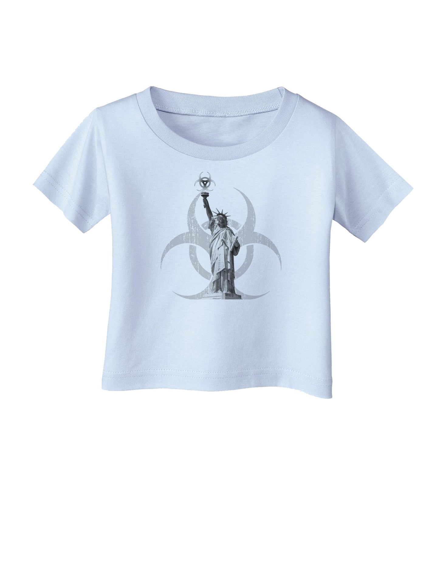 Biohazard Statue of Liberty Infant T-Shirt-Infant T-Shirt-TooLoud-Light-Blue-06-Months-Davson Sales