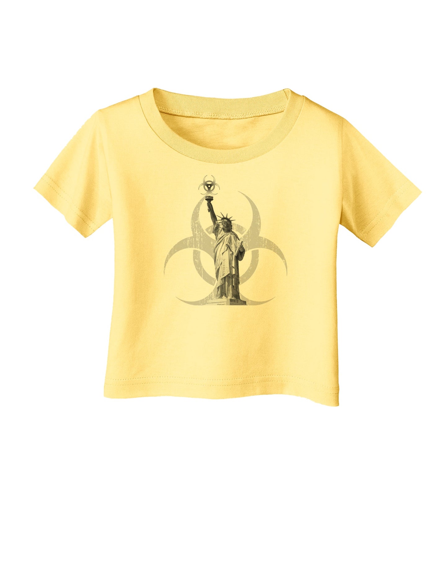 Biohazard Statue of Liberty Infant T-Shirt-Infant T-Shirt-TooLoud-Daffodil-Yellow-06-Months-Davson Sales