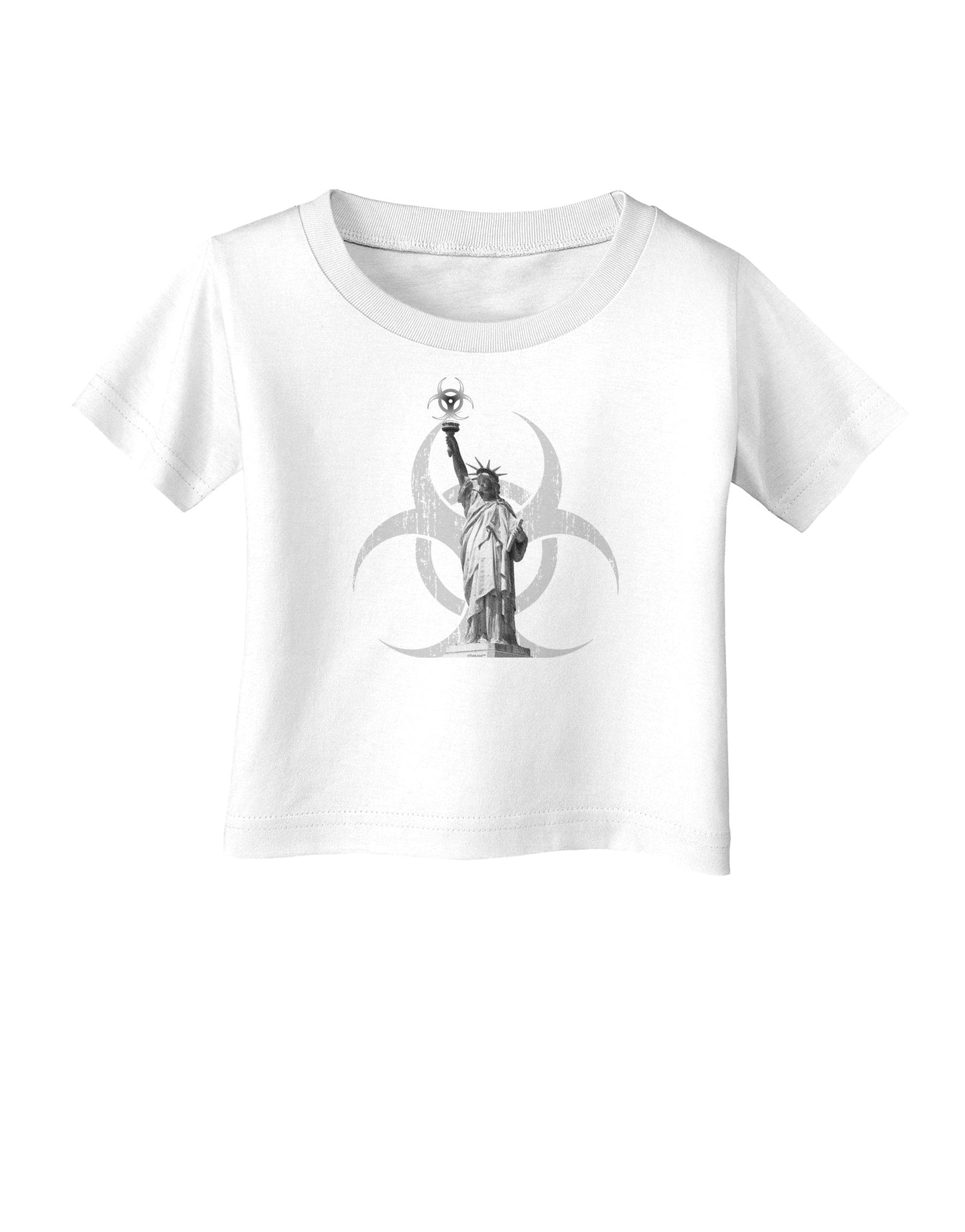Biohazard Statue of Liberty Infant T-Shirt-Infant T-Shirt-TooLoud-White-06-Months-Davson Sales