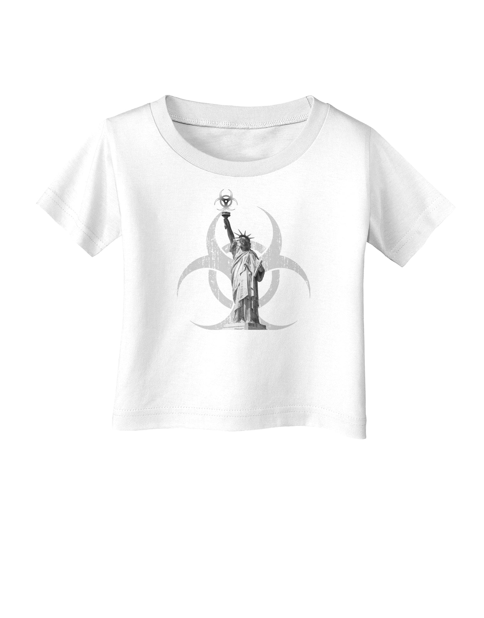 Biohazard Statue of Liberty Infant T-Shirt-Infant T-Shirt-TooLoud-White-06-Months-Davson Sales