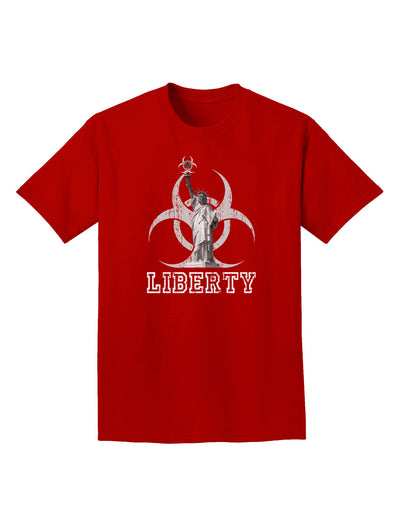 Biohazard Statue of Liberty - Liberty Adult Dark T-Shirt-Mens T-Shirt-TooLoud-Red-Small-Davson Sales