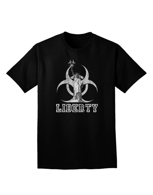 Biohazard Statue of Liberty - Liberty Adult Dark V-Neck T-Shirt-Mens V-Neck T-Shirt-TooLoud-Black-Small-Davson Sales