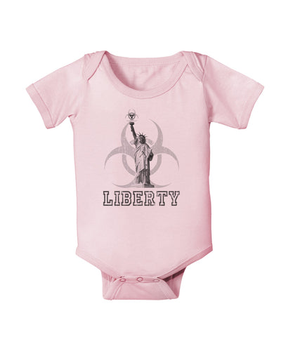 Biohazard Statue of Liberty - Liberty Baby Romper Bodysuit-Baby Romper-TooLoud-Light-Pink-06-Months-Davson Sales