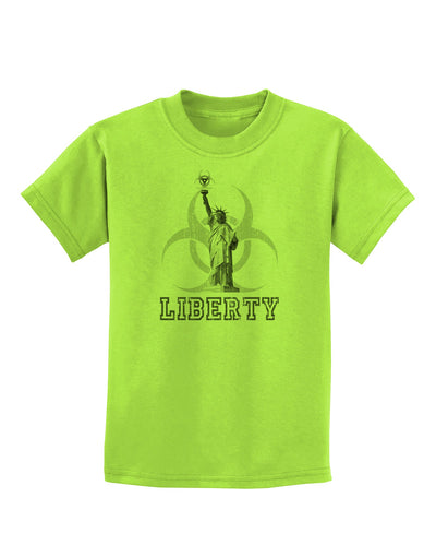 Biohazard Statue of Liberty - Liberty Childrens T-Shirt-Childrens T-Shirt-TooLoud-Lime-Green-X-Small-Davson Sales