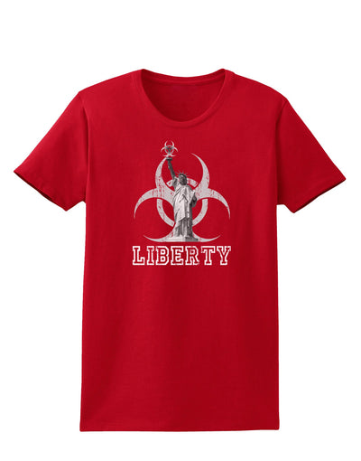 Biohazard Statue of Liberty - Liberty Womens Dark T-Shirt-Womens T-Shirt-TooLoud-Red-X-Small-Davson Sales