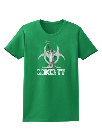 Biohazard Statue of Liberty - Liberty Womens Dark T-Shirt-Womens T-Shirt-TooLoud-Kelly-Green-X-Small-Davson Sales