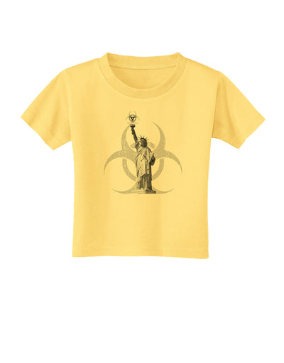 Biohazard Statue of Liberty Toddler T-Shirt-Toddler T-Shirt-TooLoud-Daffodil-Yellow-2T-Davson Sales