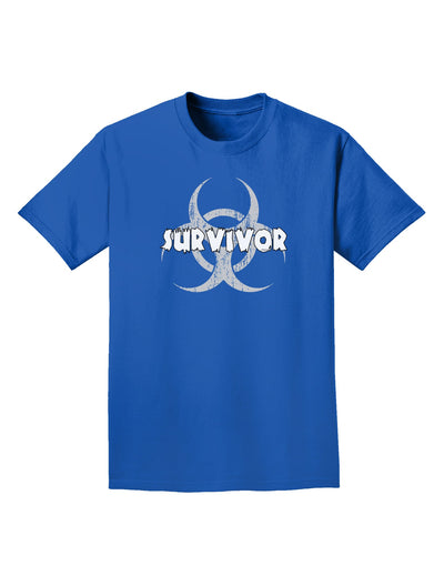 Biohazard Survivor - Zombie Apocalypse Adult Dark T-Shirt-Mens T-Shirt-TooLoud-Royal-Blue-Small-Davson Sales