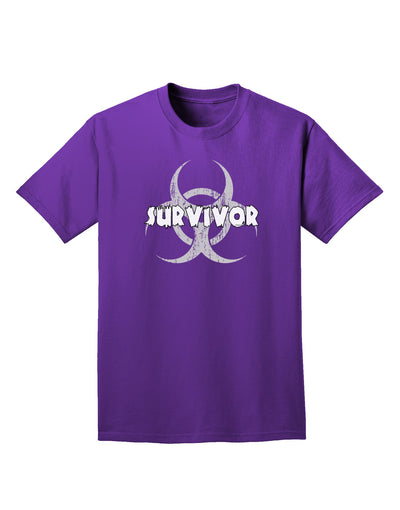 Biohazard Survivor - Zombie Apocalypse Adult Dark T-Shirt-Mens T-Shirt-TooLoud-Purple-Small-Davson Sales