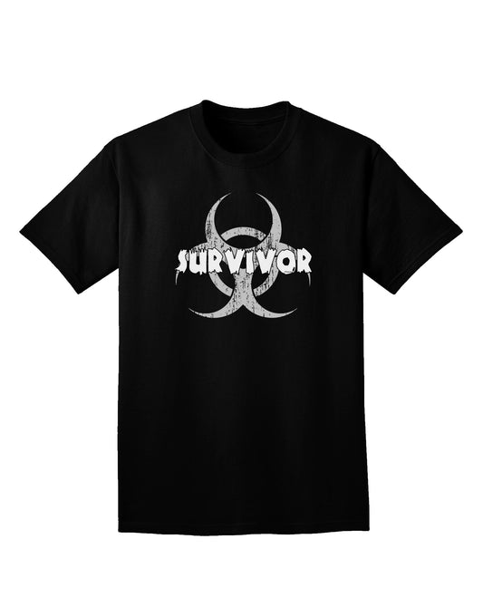 Biohazard Survivor - Zombie Apocalypse Adult Dark V-Neck T-Shirt-Mens V-Neck T-Shirt-TooLoud-Black-Small-Davson Sales