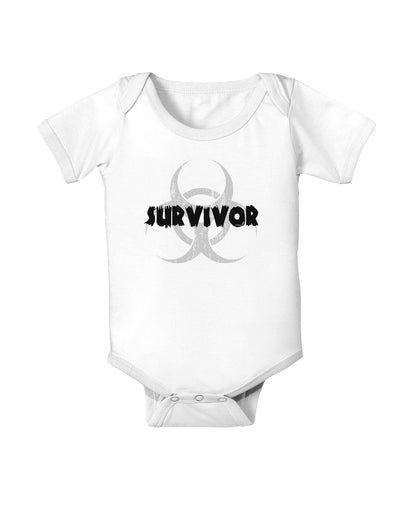 Biohazard Survivor - Zombie Apocalypse Baby Romper Bodysuit-Baby Romper-TooLoud-White-06-Months-Davson Sales