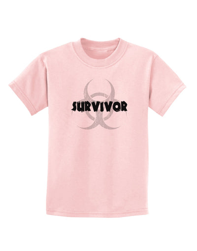 Biohazard Survivor - Zombie Apocalypse Childrens T-Shirt-Childrens T-Shirt-TooLoud-PalePink-X-Small-Davson Sales