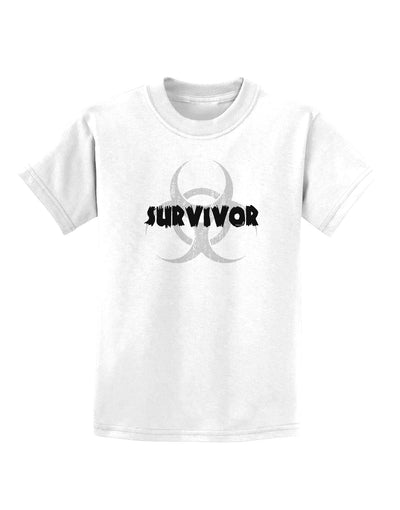 Biohazard Survivor - Zombie Apocalypse Childrens T-Shirt-Childrens T-Shirt-TooLoud-White-X-Small-Davson Sales