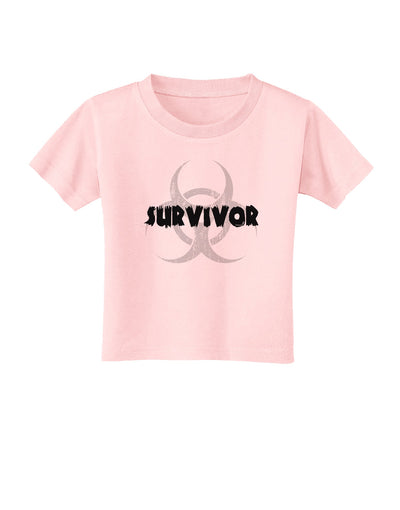 Biohazard Survivor - Zombie Apocalypse Toddler T-Shirt-Toddler T-Shirt-TooLoud-Light-Pink-2T-Davson Sales