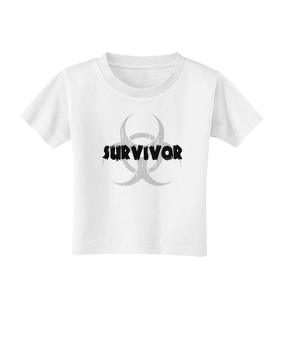 Biohazard Survivor - Zombie Apocalypse Toddler T-Shirt-Toddler T-Shirt-TooLoud-White-2T-Davson Sales