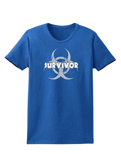 Biohazard Survivor - Zombie Apocalypse Womens Dark T-Shirt-Womens T-Shirt-TooLoud-Royal-Blue-X-Small-Davson Sales