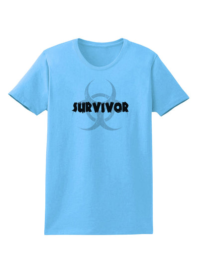 Biohazard Survivor - Zombie Apocalypse Womens T-Shirt-Womens T-Shirt-TooLoud-Aquatic-Blue-X-Small-Davson Sales