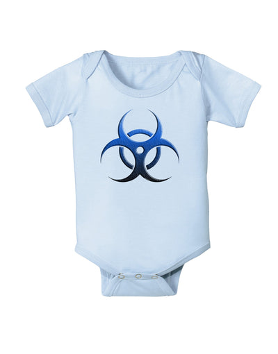 Biohazard Symbol Blue Stone - Apocalypse Baby Romper Bodysuit-Baby Romper-TooLoud-Light-Blue-06-Months-Davson Sales