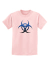 Biohazard Symbol Blue Stone - Apocalypse Childrens T-Shirt-Childrens T-Shirt-TooLoud-PalePink-X-Small-Davson Sales