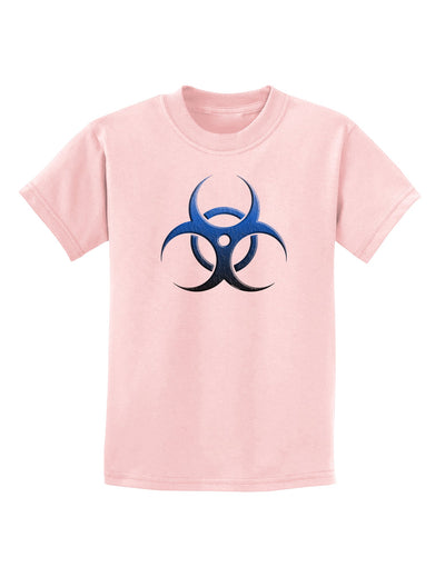 Biohazard Symbol Blue Stone - Apocalypse Childrens T-Shirt-Childrens T-Shirt-TooLoud-PalePink-X-Small-Davson Sales