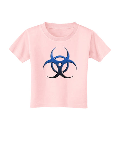 Biohazard Symbol Blue Stone - Apocalypse Toddler T-Shirt-Toddler T-Shirt-TooLoud-Light-Pink-2T-Davson Sales