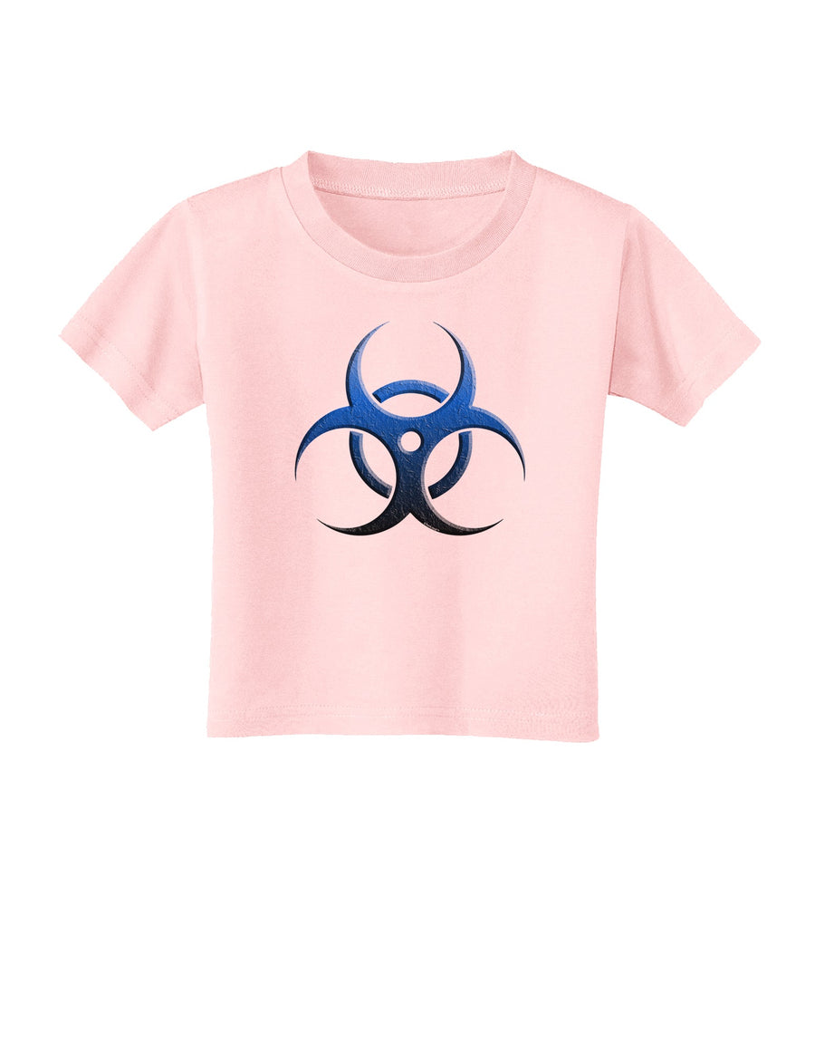 Biohazard Symbol Blue Stone - Apocalypse Toddler T-Shirt-Toddler T-Shirt-TooLoud-White-2T-Davson Sales